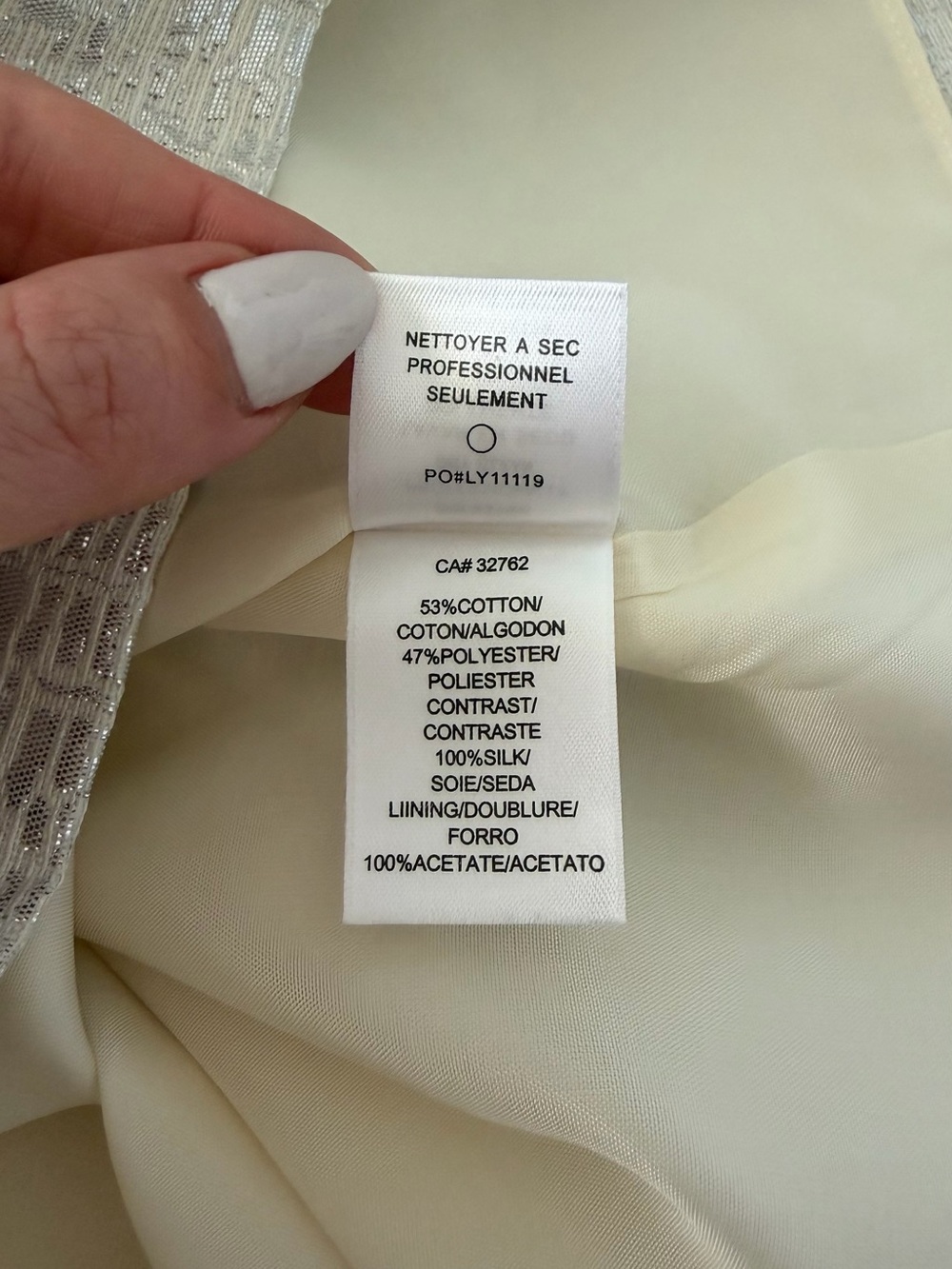 NWT Laundry by Shelli Segal Y2K Ivory Metallic Beaded Mini Dress - Picture 6 of 9